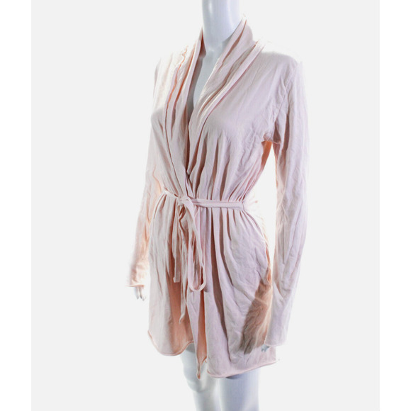 Skin Organic Pima Cotton Wrap Robe Pearl Pink Small NWOT - Picture 7 of 10
